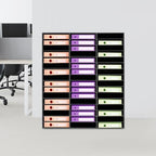 Literature Organizer,Desktop File Sorter Mail Center,Paper Storage Cabinet with 48 Slots Compartments,Suitable for Home School Office (48 Slots Black) - Image 4