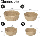 KINGWILLOW Woven Basket Set, Round Storage Organizer, Set of 4 - Image 7