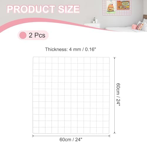 PATIKIL 24"x24" Wire Grid Panel, 2 Pack Board Photo Pictures Memo Display Grid Panels Hanging Organizer Wall Decorative Panel for Home Office Wedding, White - Image 3
