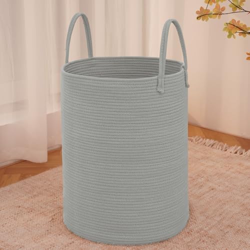 JMvicyroam 100L Cotton Rope Laundry Basket Hamper, Grey by JMvicyroam
