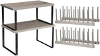 4 Pcs Kitchen Organizer Accessories Set for Cabinet, Gray, 11.8 x 7.9'' by Marsui