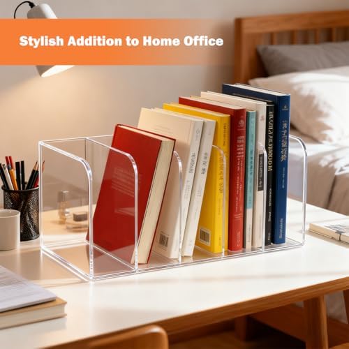 1 Pcs 5-Section Acrylic Magazine File Holder Desk Organizer - Image 5