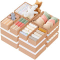 Criusia Drawer Organizer Clothes, 21 Pack Dresser Organizer for Baby Clothes, Underwear, Sock - Foldable Closet Organization and Storage Dividers Bins for Nursery, Bedroom (Brown) by Criusia