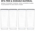 Vtopmart Extra Large Tall Airtight Food Storage Containers, 4 Pieces 5.9qt/6.5L Plastic PBA Free Kitchen Pantry Canister for Spaghetti, Flour and Baking Supplies, with 24 Labels, Black (Pack of 2) - Image 4