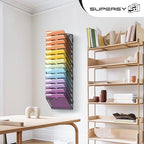 SUPEASY 14-Tier Wall File Organizer, Mesh Hanging Wall Mount File Holder - Image 5