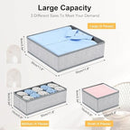 DIMJ Drawer Organizers Cloths, Closet Underwear Organizer, 15 Packs Foldable Closet Organizers, Sock Drawer Organizer, Fabric Dresser Drawer Dividers for Clothes Underwear Bras Socks - Image 2