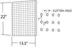 Azar 771322-GRE Pegboard 1-Sided Wall Panel, Green Translucent Color, 2-Pack - Image 2