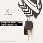 MOOH Metal Automotive Key Holder with 6 Hooks - Unique Wall Mounted Car Lovers Gifts for Men & Women - Cool Man Cave Decor (Pontiac Firebird 1977, Black) - Image 6