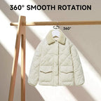 Wooden Clothes Hangers with Pants Bars, White, 96-Pack - Image 3