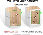 JOWBOOW Cabinet Pull Out Shelves 17" W x 21" D, Chrome - Image 4