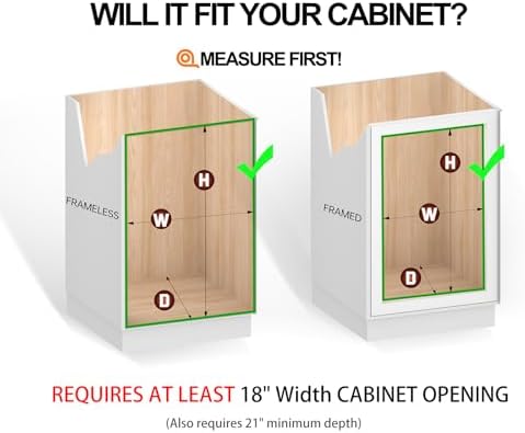 JOWBOOW Cabinet Pull Out Shelves 17" W x 21" D, Chrome - Image 4