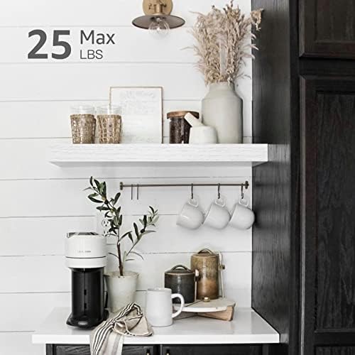 QEEIG Floating Shelves for Wall Small Shelf (White, Set of 2, 15.7" x 6.7") - Image 4