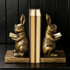 Bookends,Resin Book Ends for Shelves,Heavy Duty Decorative Vintage Bookends,Creative Book Stopper Holder Decor for Desk Home Office, Gifts (Rabbit) - Image 5