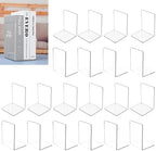 MerryNine Clear Acrylic Book Ends Bookends for Shelves by MerryNine