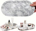 Oval Marble Tray for Bathroom, Marble Vanity Tray 10 x 5 x 0.6 by KAKUNM