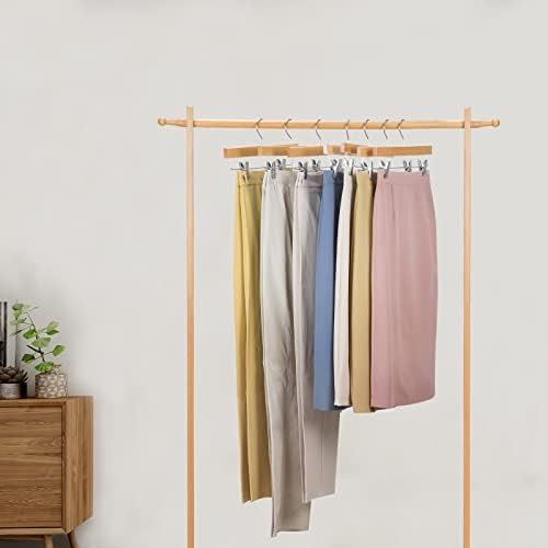 Nature Smile Wooden Pants Hangers, Natural Color, 20 Pack - Image 4