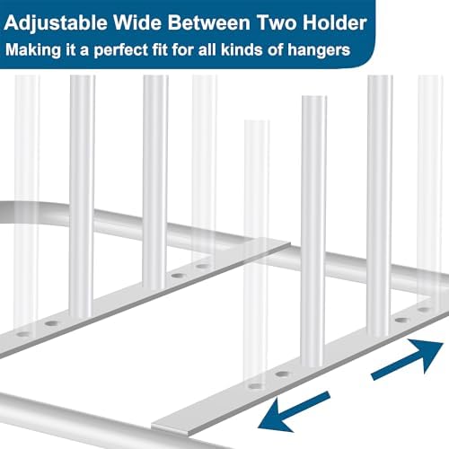 EASTTOWEST Hanger Stacker Organzier,33 inch Height Hanger Stand Clothes Hanger Storage Rack,Hanger Holder for Closet Laundry Room,White - Image 3
