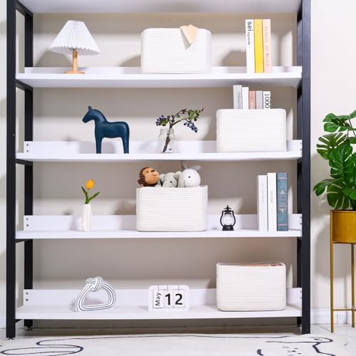 ICERZCZ Storage Baskets for Organizing 12.5"x9.1"x7.9" (4 Packs) Off White - Image 2