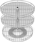 3 Tier Lazy Susan Large Shelf for Kitchen 13 inch,Tall Height Adjustable Turntable Spice Rack Spinner Cabinet Organizers and Storage,Rotating Under Sink Organizer,with PP Plastic Sheet (3 Tier) by Joddge