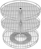 3 Tier Lazy Susan Large Shelf for Kitchen 13 inch,Tall Height Adjustable Turntable Spice Rack Spinner Cabinet Organizers and Storage,Rotating Under Sink Organizer,with PP Plastic Sheet (3 Tier) by Joddge