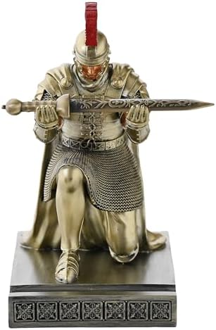Roman Praetorian Prefect Warrior Knight Pen Holder Desk Ornament Bronze - Image 3