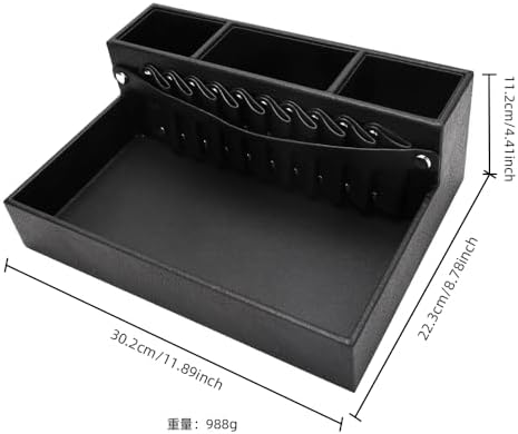Barber Storage Box,Hairdressing Tool Holder, Multifunctional Detachable Large Storage Box, Shear Holder PU Leather Salon Scissors Holder, Hair Cutting Tools Storage Case for Barber Accessories(Small) - Image 4