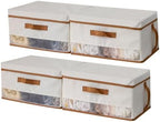 Large Fabric Storage Bins with Lid for Closet and Shelves, 4 Pack by GOXITAX