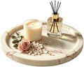 Natural Travertine Marble Round Tray: 7.8" Bathroom Vanity Counter Décor by Unknown