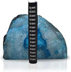Nature's Decorations Teal Agate Bookends - A-Quality Large Heavy Duty Geode, Turquoise & Aqua Visual Accent Decor, Crystal Gift, 1 Pair (4-6 lbs) by NaturesDecorations