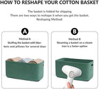 MiniArk Large Storage Baskets for Shelves, 17 x 13 x 7.5” Closet Organizers Bins for Clothes Blanket Towels, Baby Nursery, Toy Baskets Box, Woven Rope Baskets, 3 Packs Green - Image 7