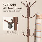 ELYKEN Coat Rack Freestanding, Metal Coat Rack with Umbrella Holder - Image 5