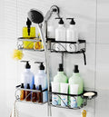 Stainless Steel Shower Caddy Hanging with Soap Dish and Hook,Black by Kadolina