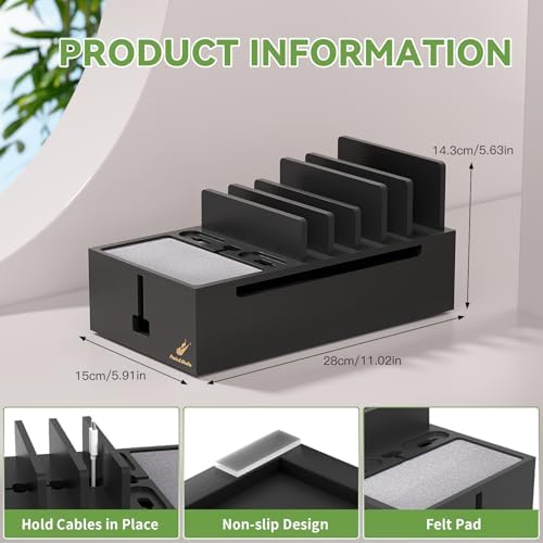 Pezin & Hulin Bamboo Cable Management Box, No Power Adapter -Black - Image 7