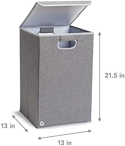 Munchkin Laundry Hamper for Baby and Kids, Collapsible Nursery Organizer with Lid, Grey - Image 3