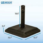 US Weight 26lb Outdoor Umbrella Base - Use with Patio Table - Bronze - Image 2