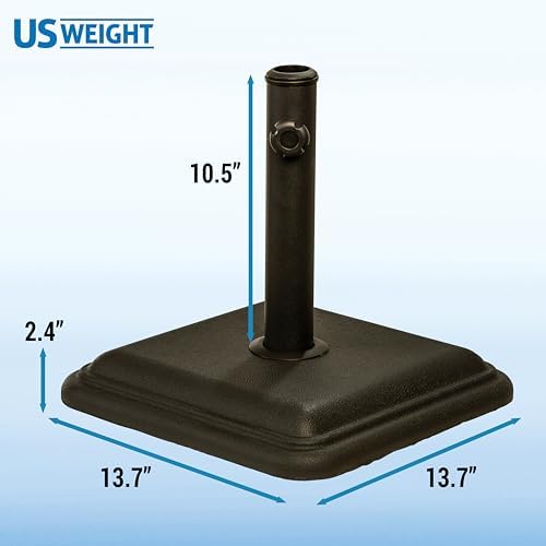 US Weight 26lb Outdoor Umbrella Base - Use with Patio Table - Bronze - Image 2