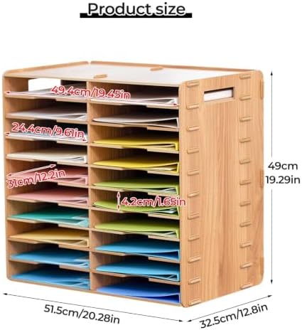 20-Slot Classroom Mailbox, Wooden Paper Organizers - Image 5