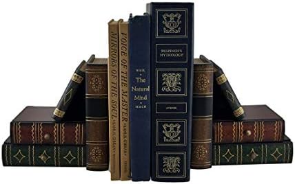 Bellaa Classic Wooden Book Bookends Library Hidden Drawers Vintage Cool Creative Unique Decorative Books Support Shelves Desk Organizer - Image 3