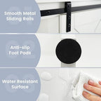 GIANTEX Over The Toilet Storage Cabinet - Freestanding Bathroom Organizer with Sliding Barn Door & Storage Shelves, Multifunctional Bathroom Toilet Rack for Bathroom, Restroom, Laundry (White) - Image 5