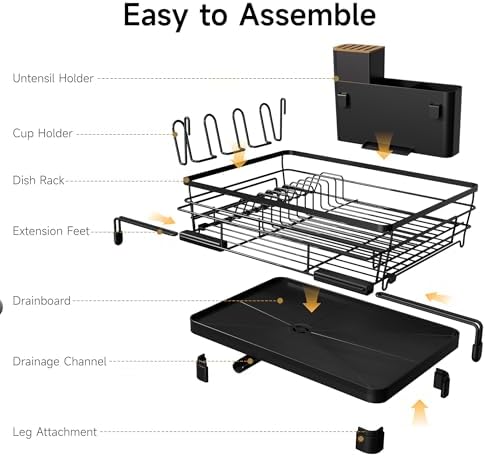 Runnatal Dish Drying Rack - Expandable Large Dish Rack Over Sink - Image 7