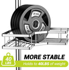 Standing Corner Shower Caddy - 4-Tier Rustproof Adjustable Shower Shelves - Image 5