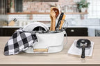 Alpha Living Home White Silverware Organizer, Farmhouse Cutlery Holder Tray - Image 2