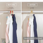 MIZGI Premium Velvet Pants Hangers with Adjustable Clips (Pack of 30) Slim Skirt Hangers- Non Slip Felt Outfit Dress Hangers Ivory - Gold Hooks,Space Saving Shirt Clothes Hangers - Image 5