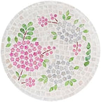 PEMAR 12.6” Pink Hydrangea Capiz Shell Lazy Susan, Handcrafted Dining Table Décor & Table Centerpiece, Elegant Beach House & Farmhouse Home Decor, Luxury Hostess & Housewarming Gift by PEMAR