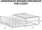 Underwear Drawer Organizer with Dividers, 24 Cell Stackable Sock Organizer for Closet, Plastic Underwear Storage Drawer for Closet, Bra Organizer for Baby Clothes, Panties, Belts, Ties, Scarf - Image 6
