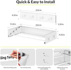 Foldable Wall Mounted Drying Rack, Stainless Steel Expandable Clothes Drying Rack with 6 Knobs, Heavy Duty Laundry Drying Rack for Apartment, Laundry Room, Balcony, 4 Thickened Rods - Image 4