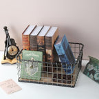 16" Wide Rectangular Sturdy Hand Welded Farmhouse Metal Wire Basket with Rustic Wooden Bottom For Shelves, Closet Storage Bins for Shelves. Also For Laundry, Towel, Spice Rack, Tool Box (16"x12") - Image 3