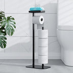 Kitsure Metal Toilet Paper Holder Free Standing, Large, Black by Kitsure
