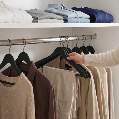 StorageWorks Wooden Coat Hangers, 20 Pack Wood Clothes Hanger for Closet - Image 6