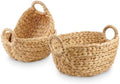 Set of 3 Wicker Storage Baskets for Organizing - Woven Decorative Baskets with Handles - Organizers for Bathroom, Kitchen, and Shelves (Natural) by 84ECO